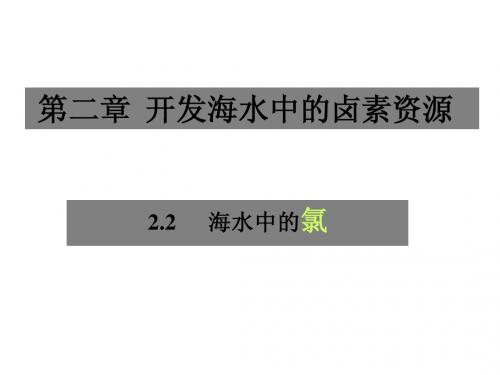 2、2.1 海水中的氯共3课时