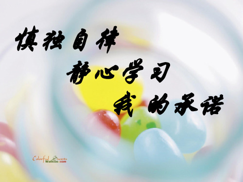 慎独班会课件