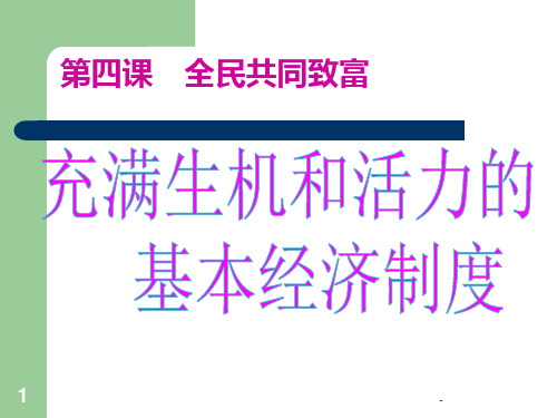 充满生机和活力的基本经济制度PPT课件