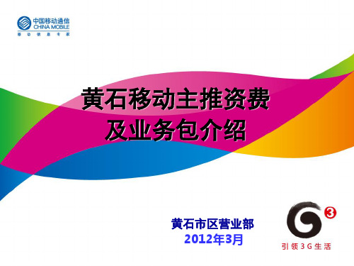 黄石移动主推资费及优惠包介绍1