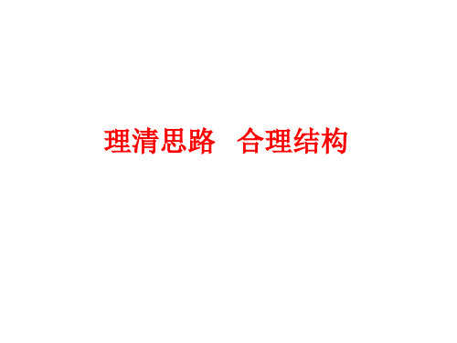 中考作文重难点突破-思路和结构