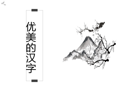 高中 专题 优美的汉字(原创)