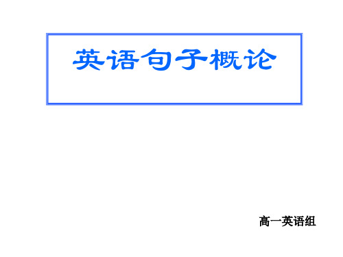 初高中衔接--句子成分(共23张PPT)