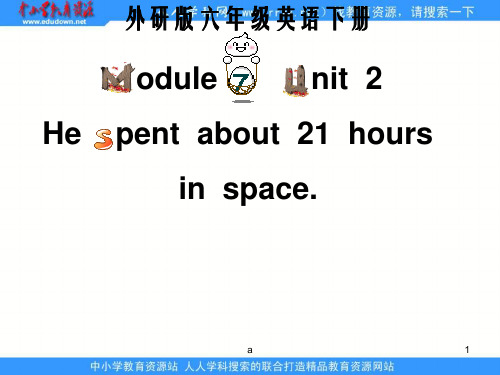 外研版英语六下MODULE7Unit2Hespentabouttwenty-onehoursinsp