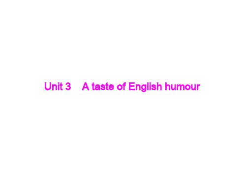 2019年《南方新课堂·高考总复习》英语 第一部分 必修4 Unit 3 A taste of English humour