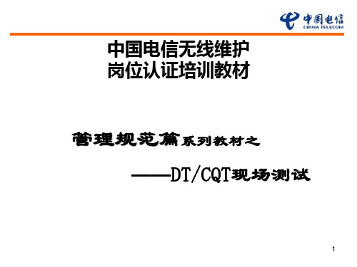 《中国电信DTCQT现场测试培训教材》
