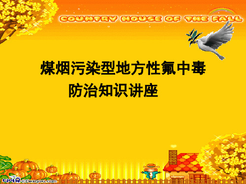 氟中毒知识讲座ppt课件