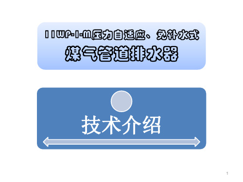 11WP-1-M压力自适应、免补水式 煤气管道排水器讲解ppt课件