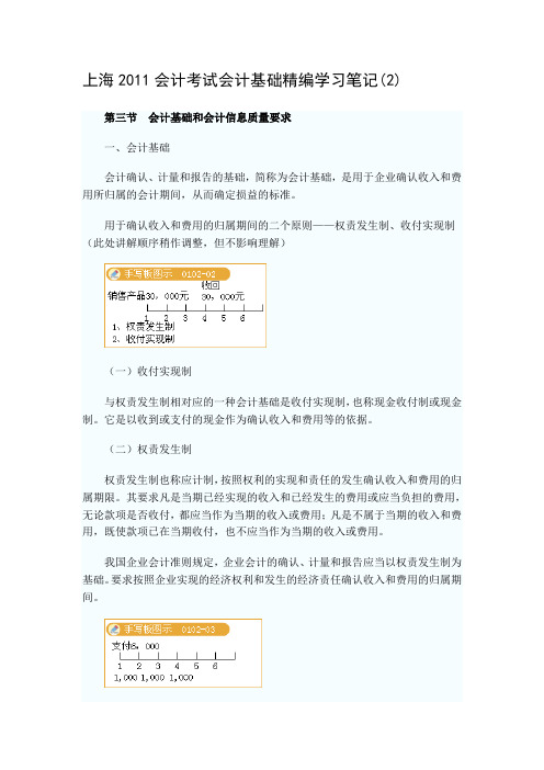 上海2011会计考试会计基础学习笔记精编版2