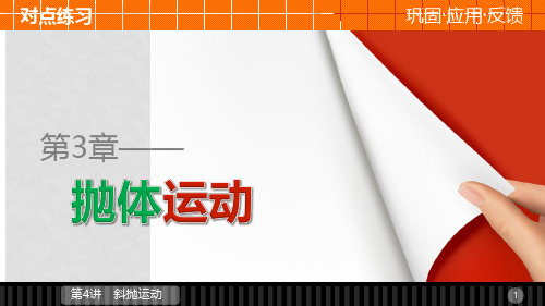 高中物理 第3章 抛体运动 第4讲 斜抛运动课件 鲁科版