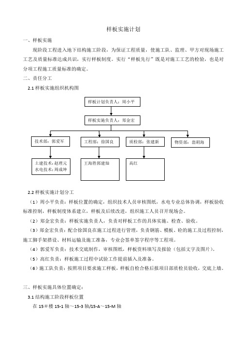 样板实施计划