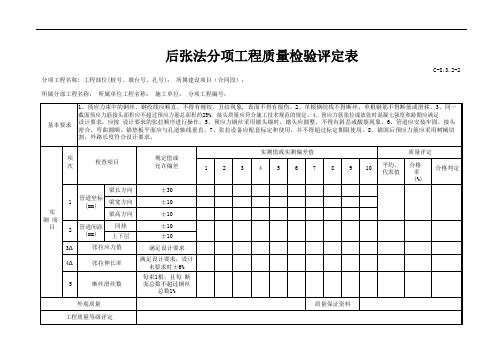 C-8.3.2-2后张法分项工程质量检验评定表