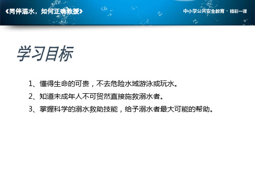 同伴溺水如何正确救援共20页
