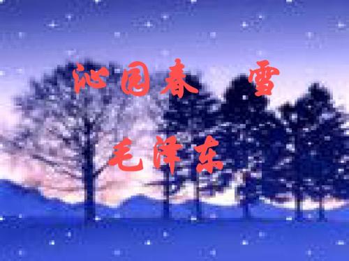 《沁园春·雪》ppt课件