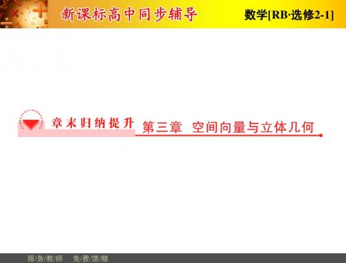 【非常学案】2014-2015学年高中数学人教B版选修2-1配套课件：章末归纳提升3