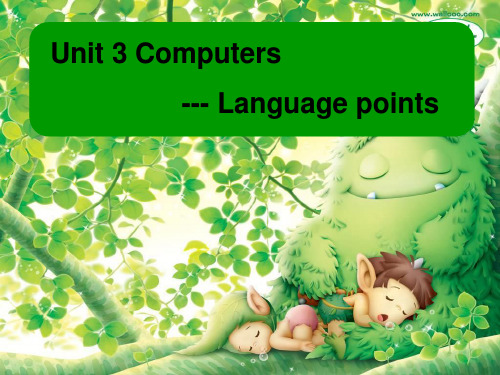 人教版英语必修二Unit 3 Computers Language points