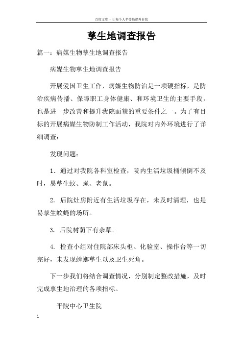 孳生地调查报告doc