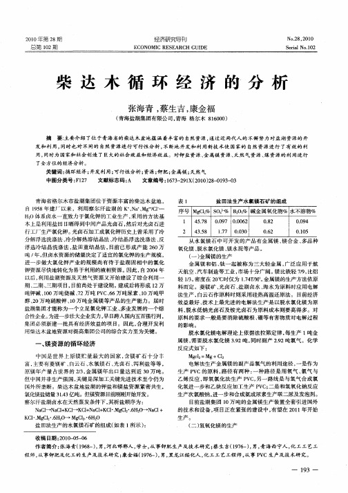 柴达木循环经济的分析