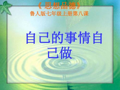 自己的事情自己做课件