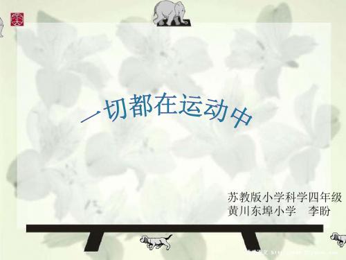 四年级科学下册《一切都在运动中》PPT课件(苏教版)
