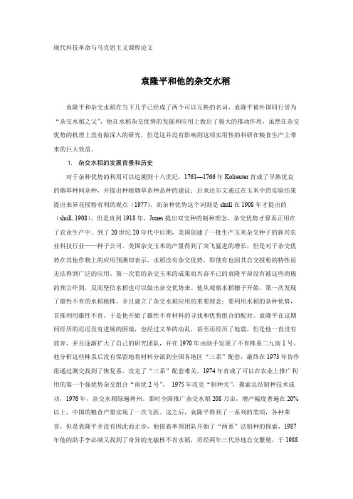 袁隆平生平与评价