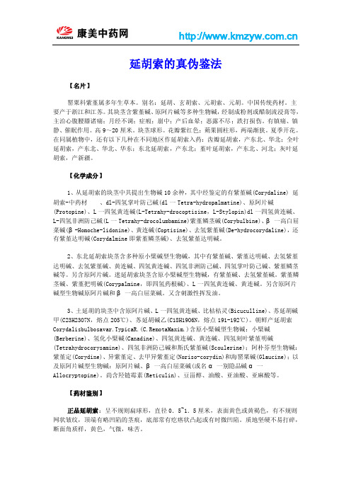 延胡索的鉴别方法