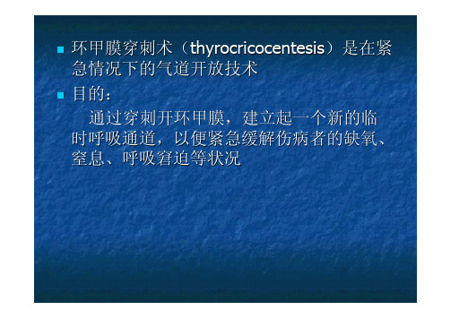 环甲膜穿刺术