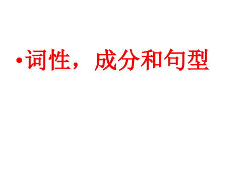 2019高考英语基础词法和句法(共41张PPT)