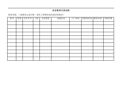 安全教育记录台账00