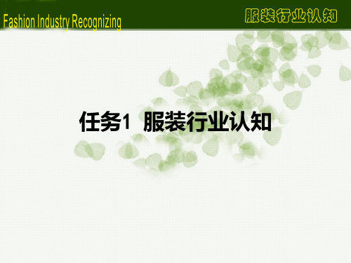 服装行业认知PPT课件