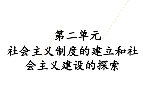 人教部编版历史八年级下第二单元社会主义制度的建立和社会主义建设的探索复习课件(共17张ppt)
