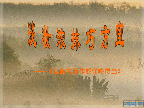 记叙文详略得当