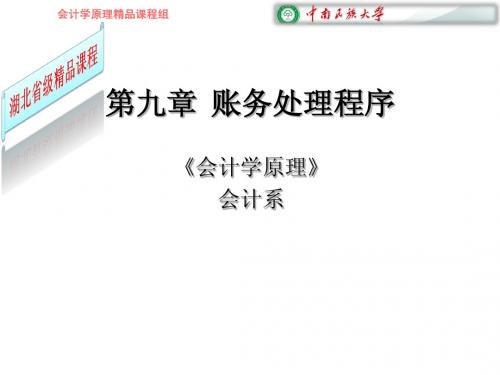 会计学原理第9章 账务处理程序