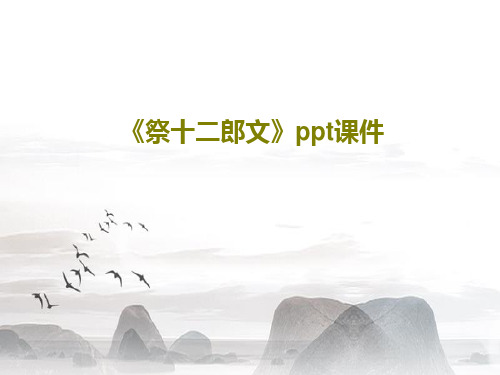 《祭十二郎文》ppt课件共33页文档
