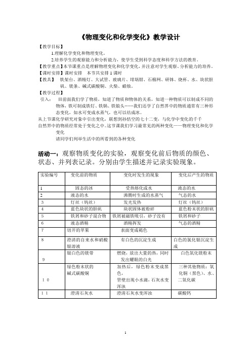 《物理变化和化学变化》