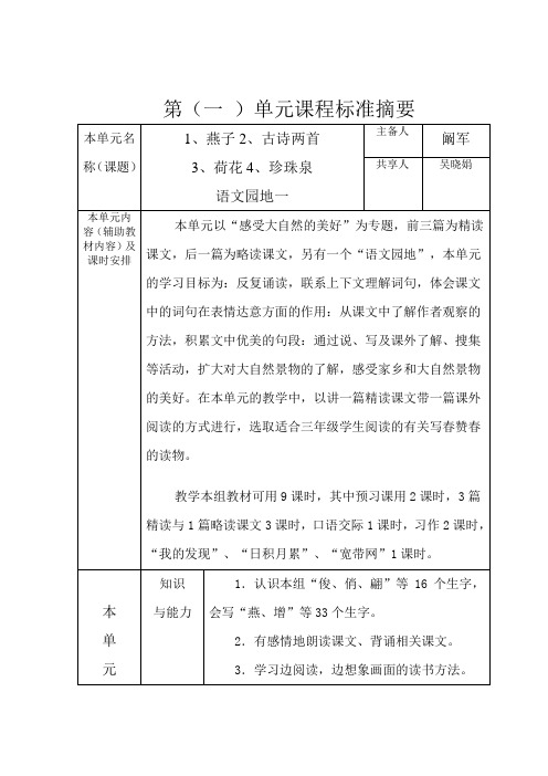 阚军电子备课教案第一单元