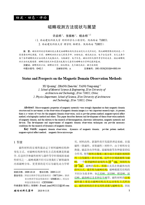磁畴观测方法现状与展望