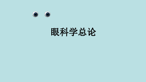 眼科学教学课件总论 解剖