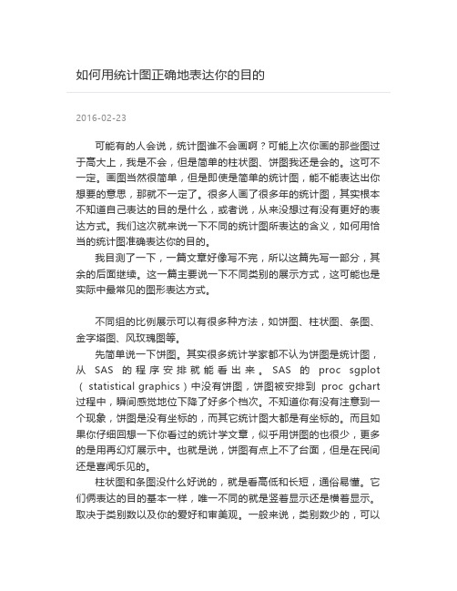 如何用统计图正确地表达你的目的