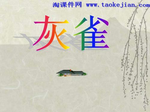 5.灰雀生字