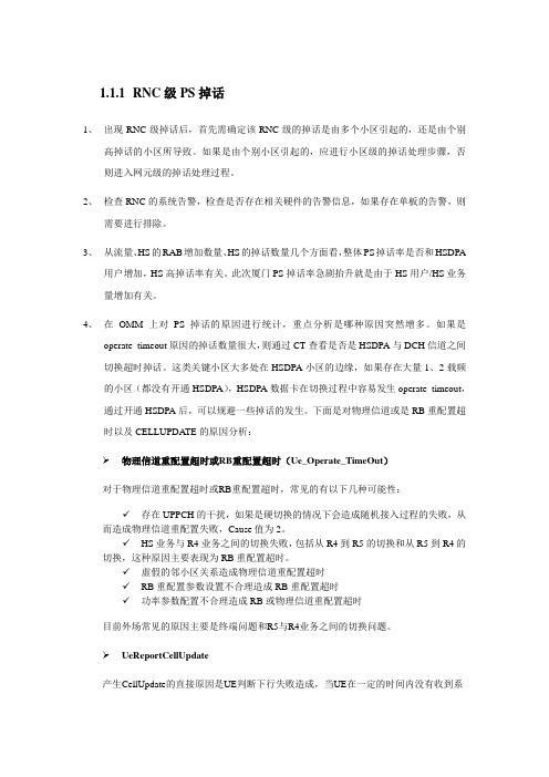 PS掉线处理思路树(中兴)