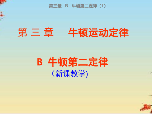 上海地区上教版高一物理必修1课件：3-b《牛顿第二定律》ppt 5