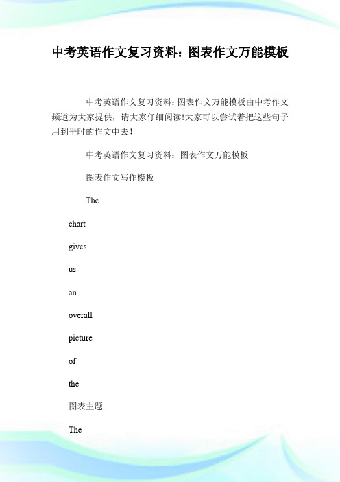 中考英语作文复习资料：图表作文万能样板.doc