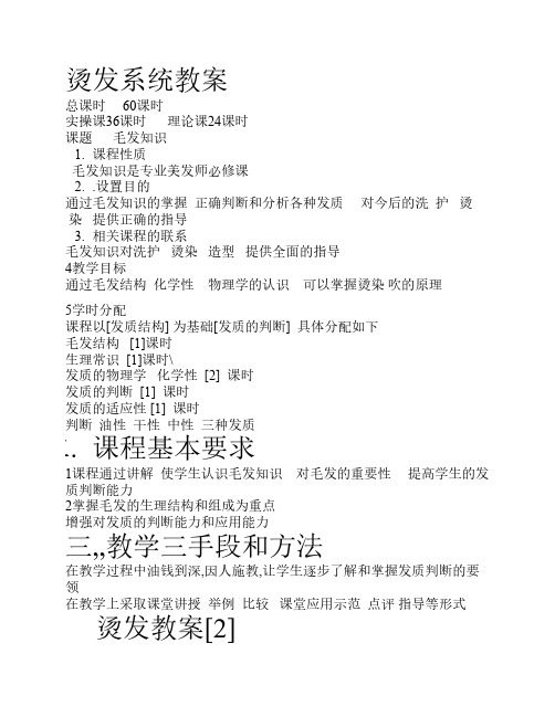 烫发染发教案1
