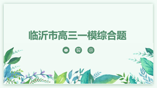 山东省临沂市2020届高三4月一模地理综合题解析