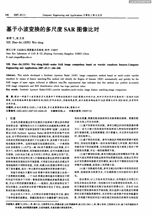 基于小波变换的多尺度SAR图像比对