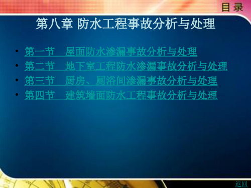 防水工程事故分析与处理PPT