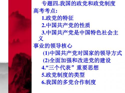 高三政治课件-政党与政党制度 精品