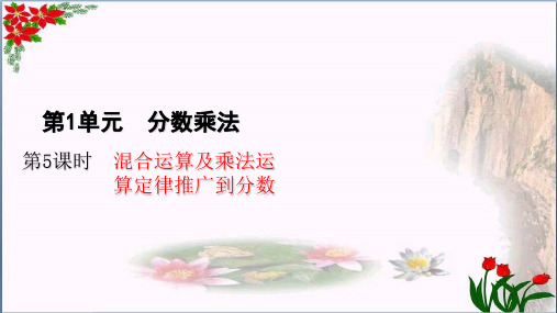  混合运算及乘法运算定律推广到分数｜人教新课标 教育课件