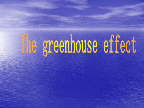 The greenhouse effect
